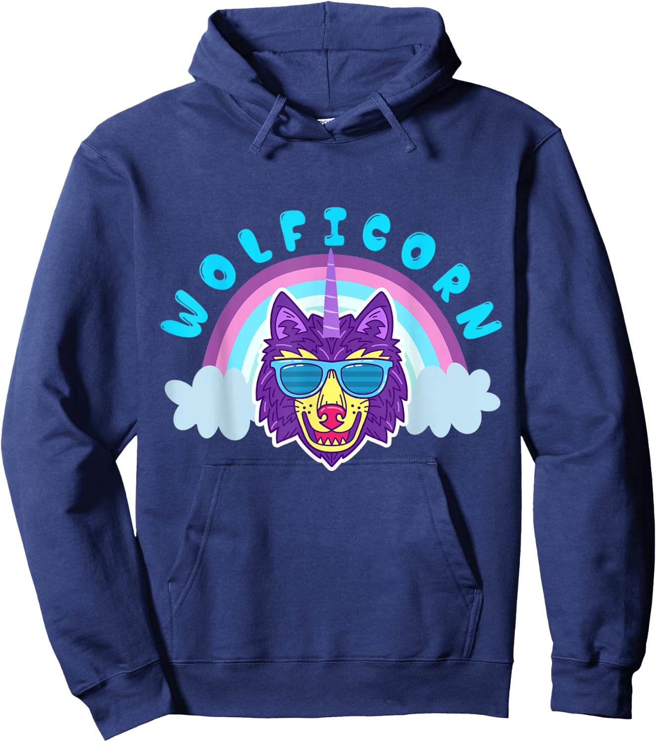 Wolficorn T shirt Hoodie - Hoodie | Navy