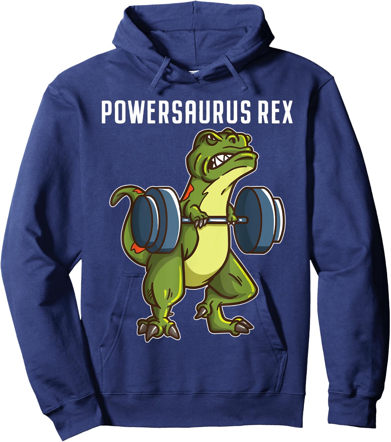 I Love Dinosaur and Fitness Co. Funny T Rex Powerlifting Weightlifting Gym Workout Boys Gift Hoodie - Hoodie | Navy