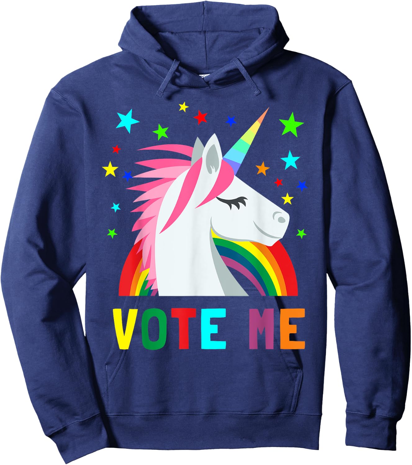 Vote Me Funny Unicorn For President Election Voting Mid Term Hoodie - Hoodie | Navy