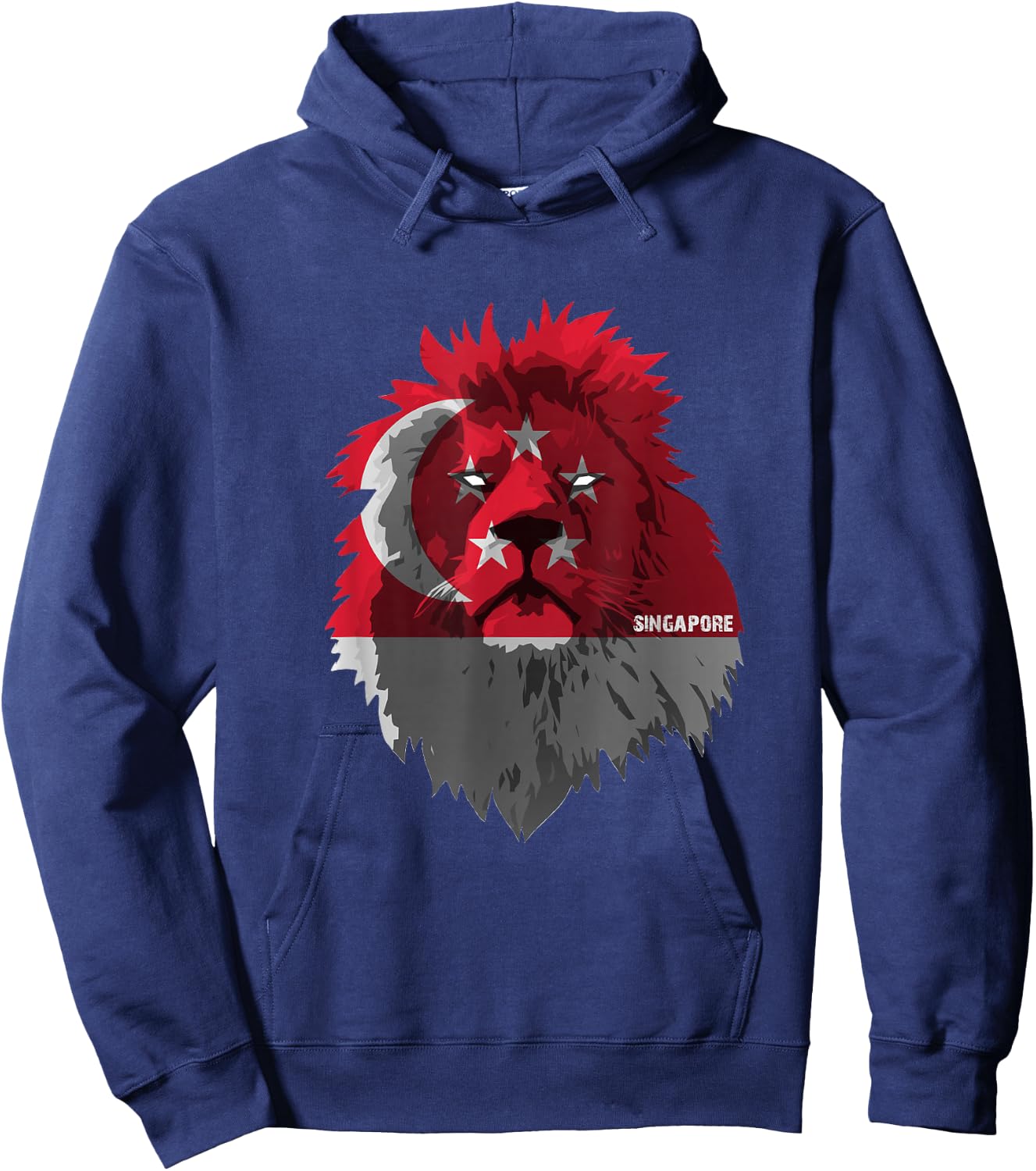 Soccer team Singapore national pride Lion Flag T shirt Hoodie - Hoodie | Navy