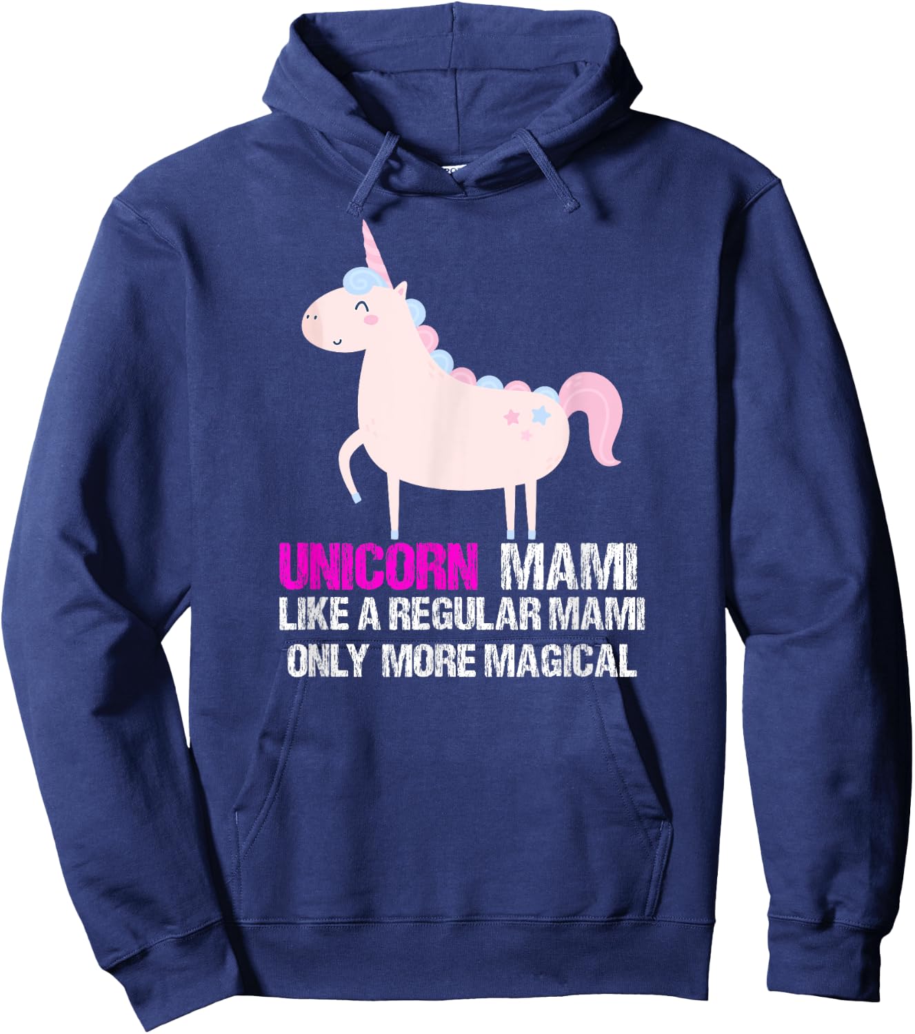 Unicorn Mami Shirt - Funny Cute Magical Gift Hoodie - Hoodie | Navy