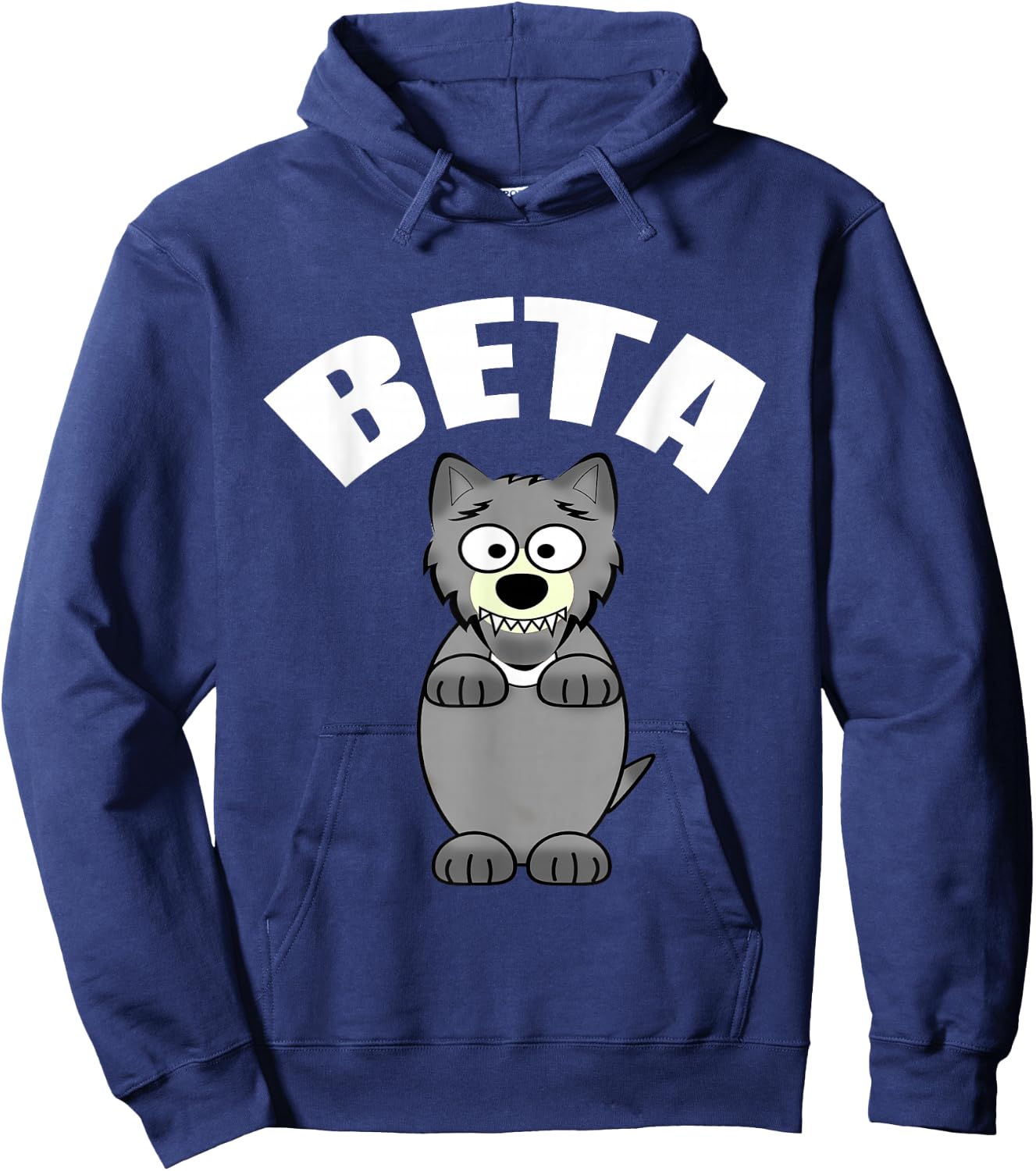 Funny Beta Male Wolf Hoodie - Hoodie | Navy