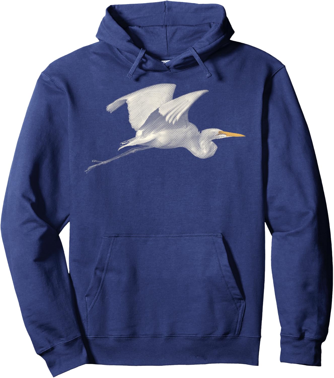 Great Egret in Flight for Bird Lovers Hoodie - Hoodie | Navy