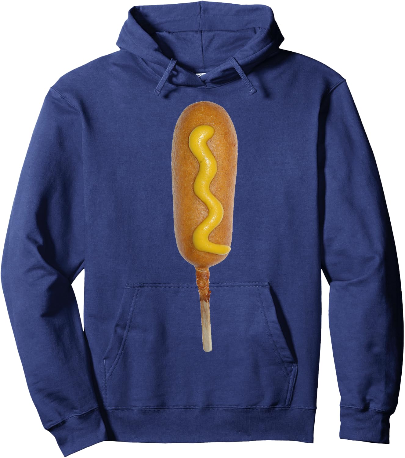 Corn Dog T Shirt -- Corn Dog Carnival Food Shirt Women Hoodie - Hoodie | Navy