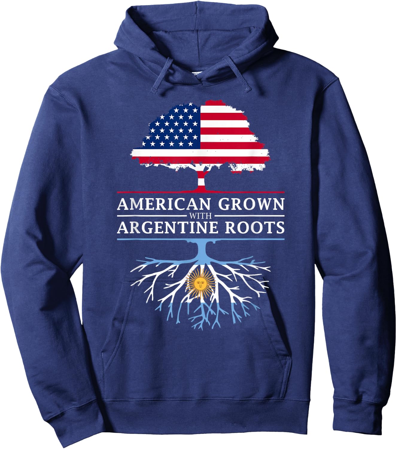 American Grown with Argentine Roots - Argentina Hoodie - Hoodie | Navy
