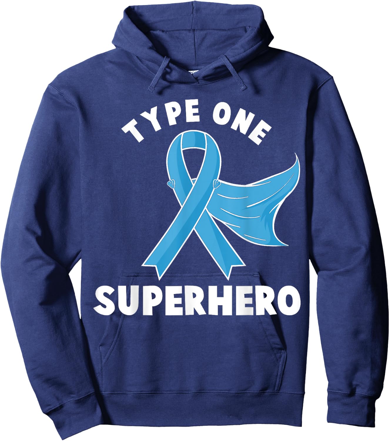 Type One Superhero Diabetes Awareness Diabetic Boys Girls Hoodie - Hoodie | Navy