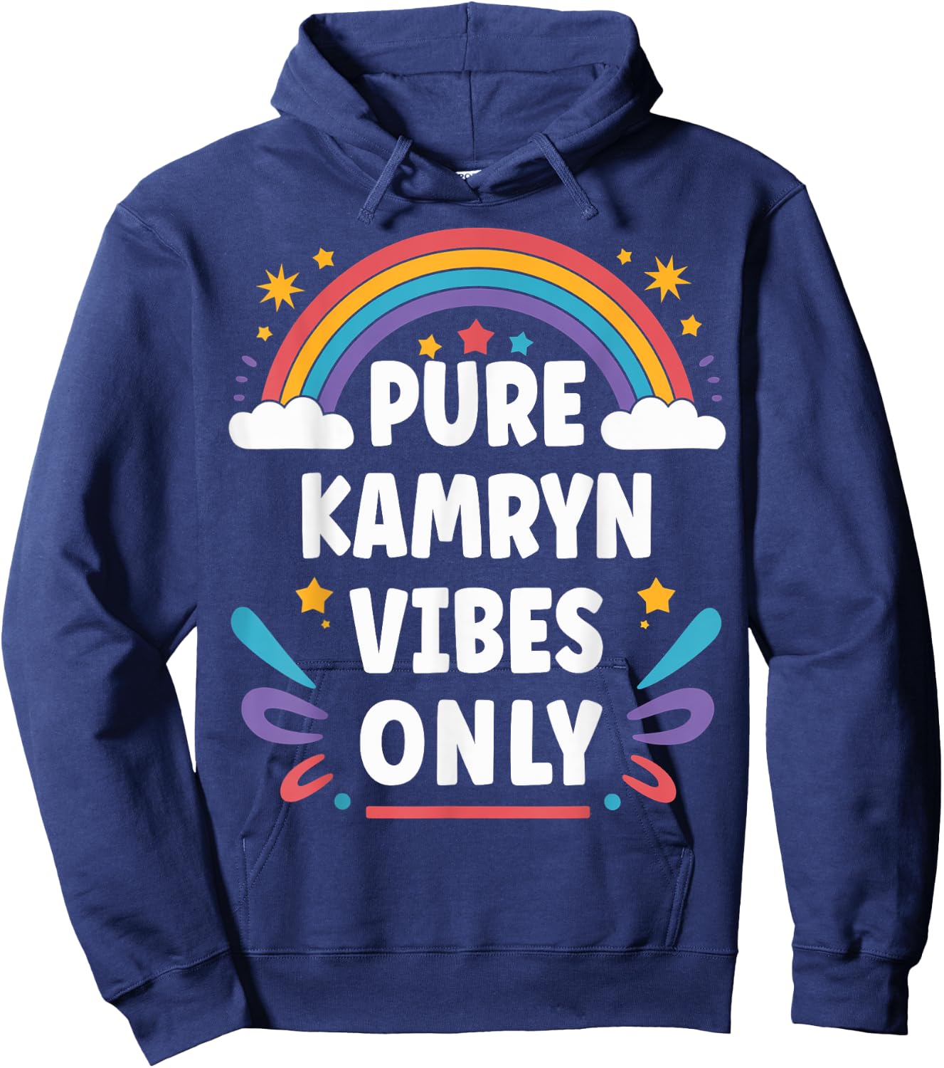 KAMRYN Vibes Only Cute Retro Girls KAMRYN Name Hoodie - Hoodie | Navy
