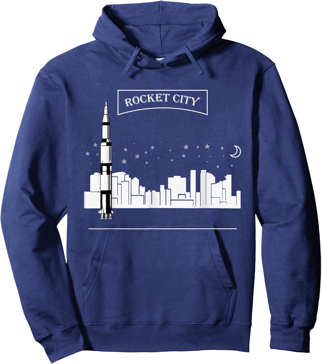 Rocket City Shirt Alabama Huntsville Space Moon Aerospace Hoodie - Hoodie | Navy