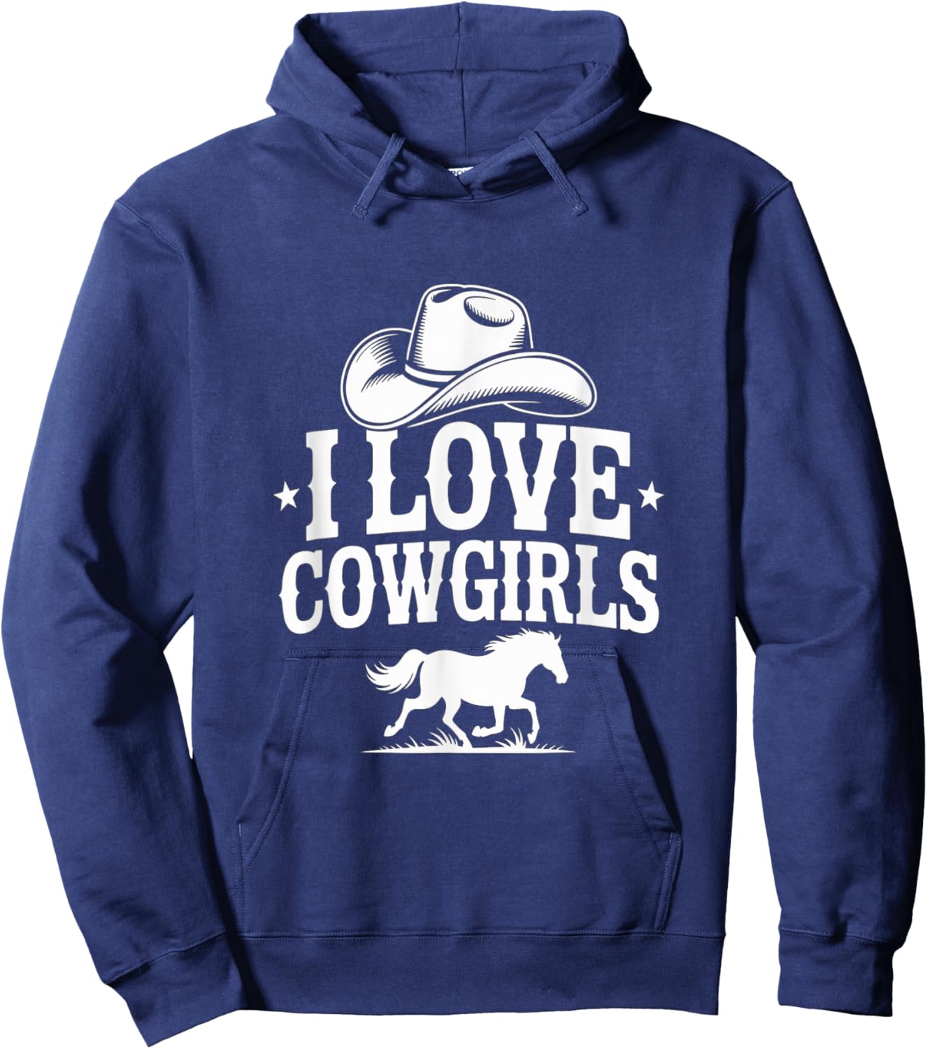 I Love Cowgirls Western Cowboy Lifestyle Hoodie - Hoodie | Navy