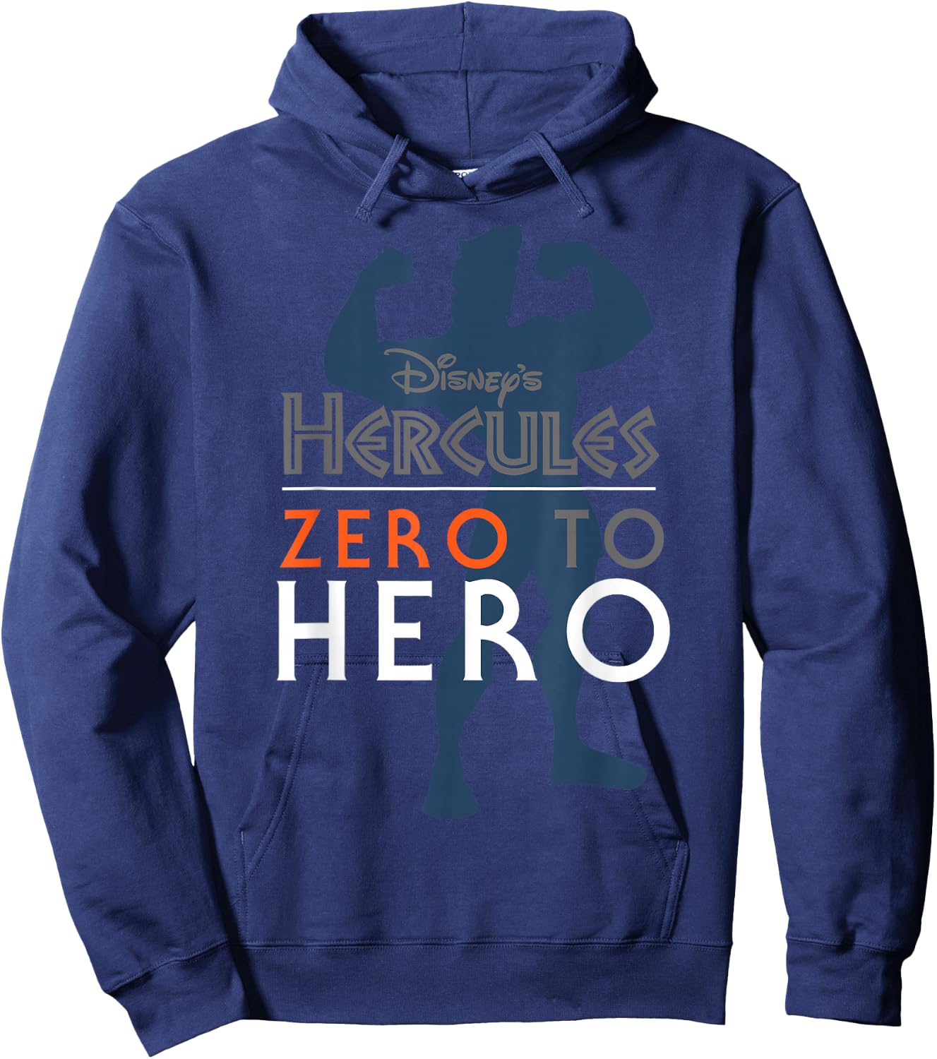 Disney Hercules Zero To Hero Silhouette Graphic Hoodie - Hoodie | Navy