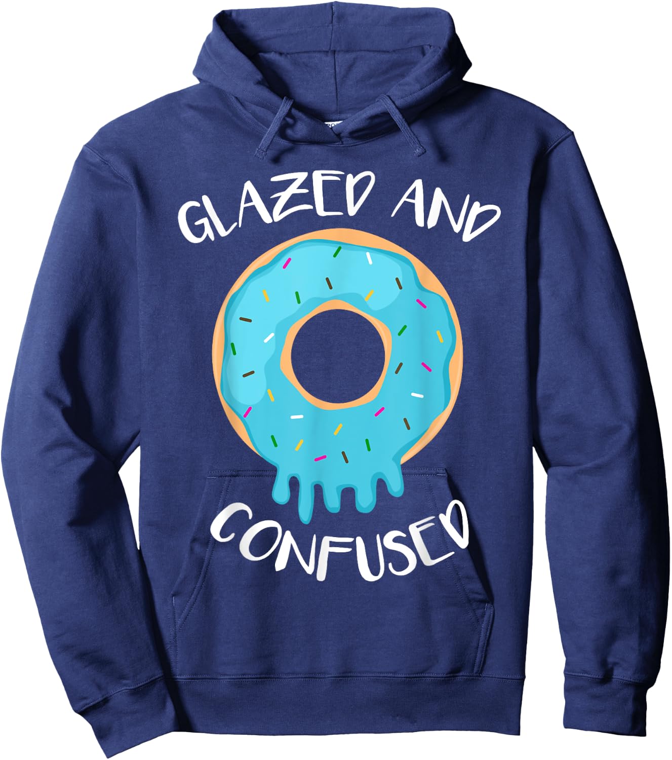 Funny Donut Shirt Glazed And Confused Hoodie - Hoodie | Navy
