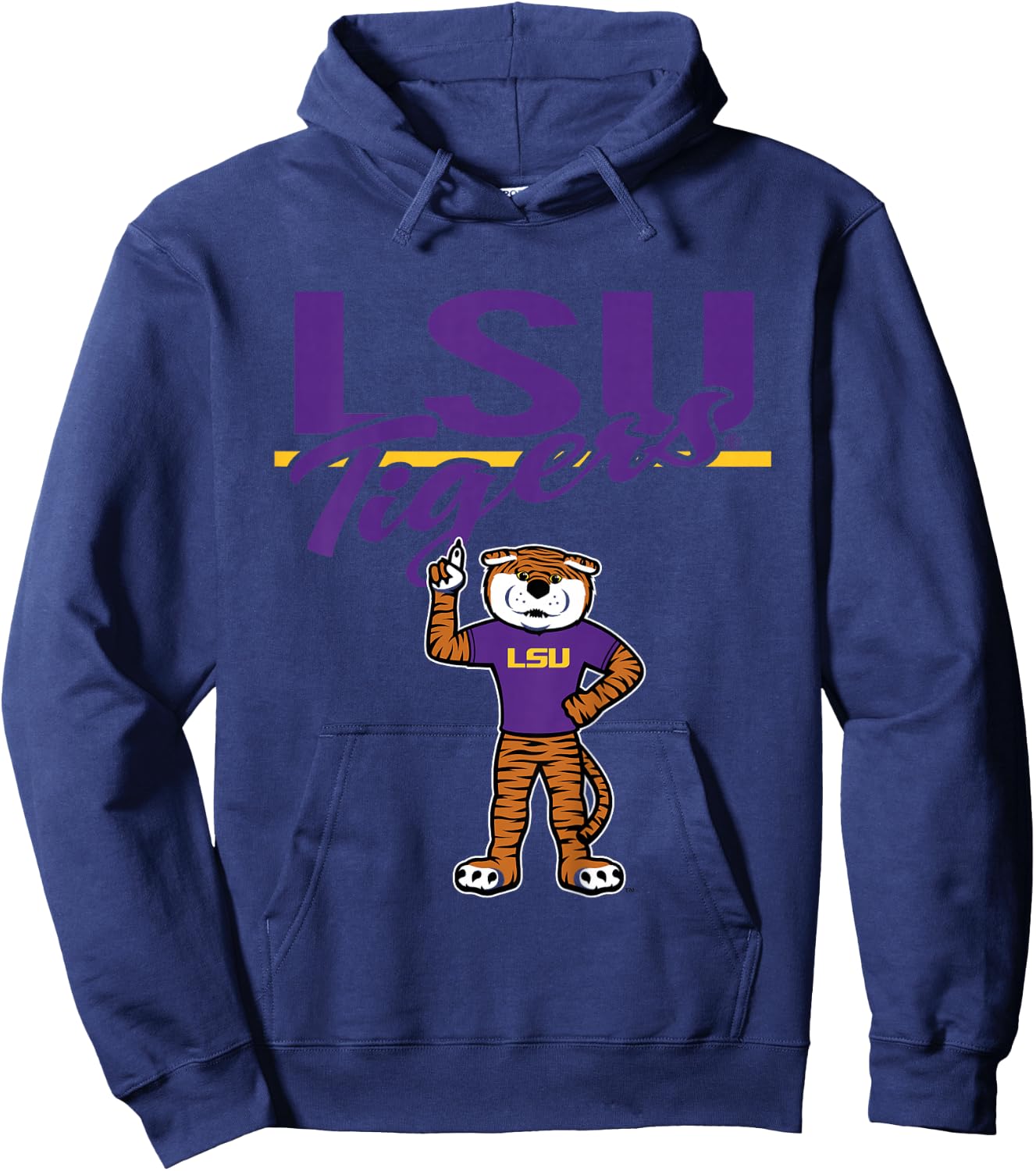 Kids LSU Tigers Kid's Mascot Gray Officially Licensed Hoodie - Hoodie | Navy