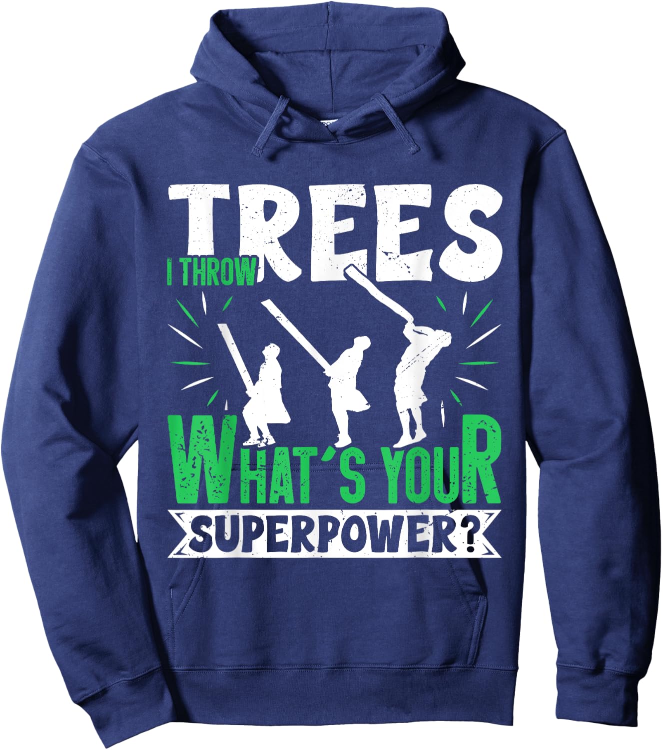 Caber Tossing Scottish Highland Games Highlander Caber Toss Hoodie - Hoodie | Navy