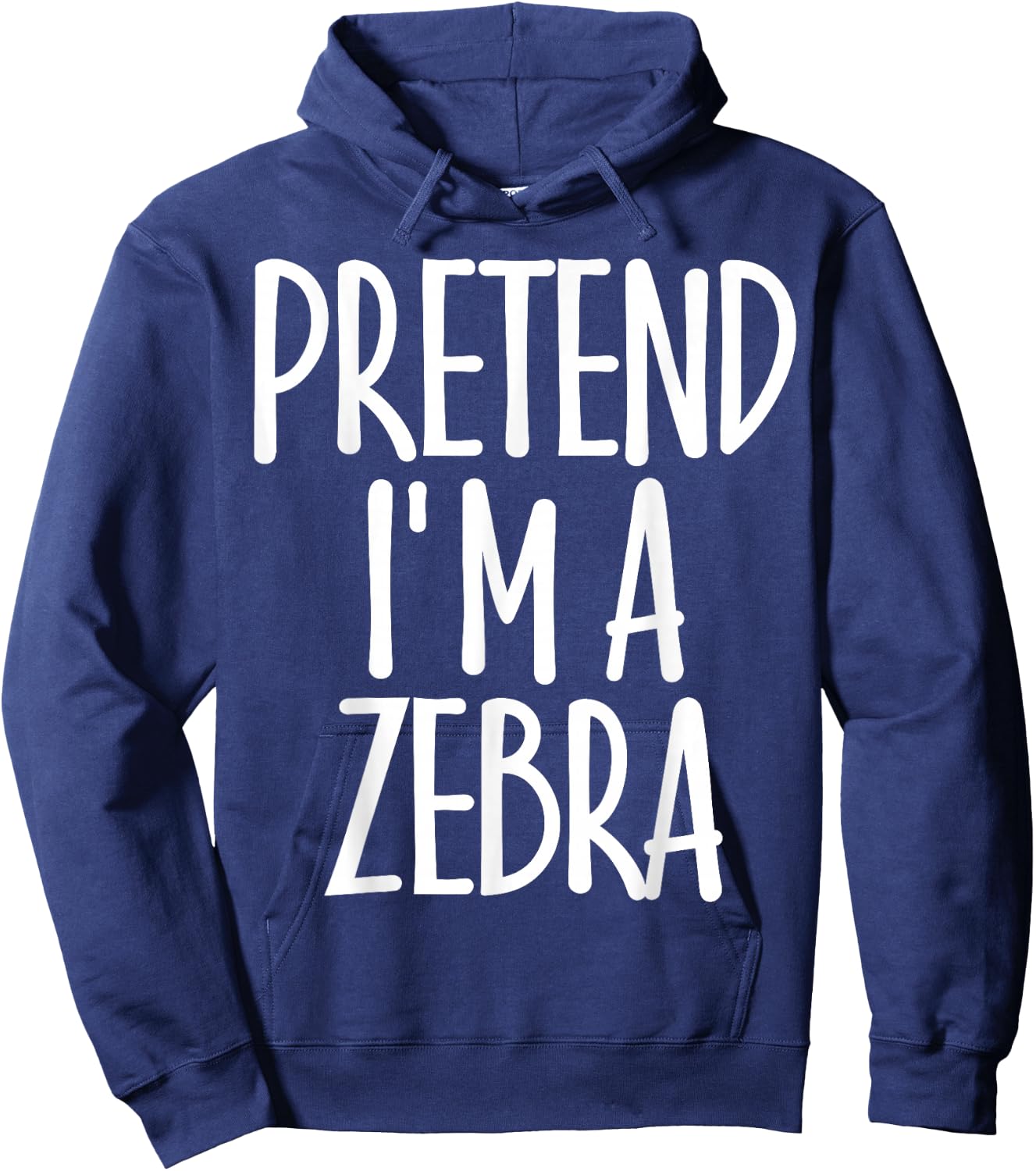 Funny Easy Pretend I'm Zebra Costume Gift Cute Halloween Hoodie - Hoodie | Navy