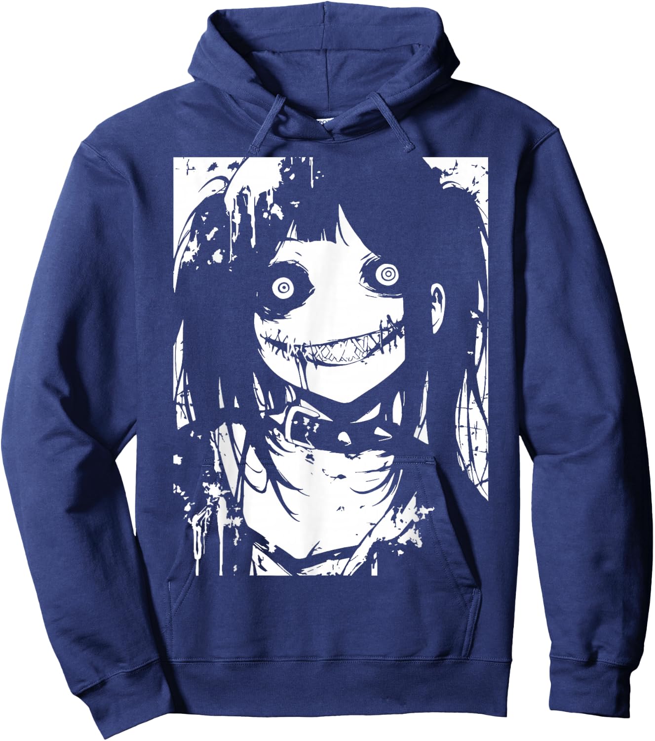 Horror Anime Manga | Japan Japanese Creepy Kawaii Goth Hoodie - Hoodie | Navy