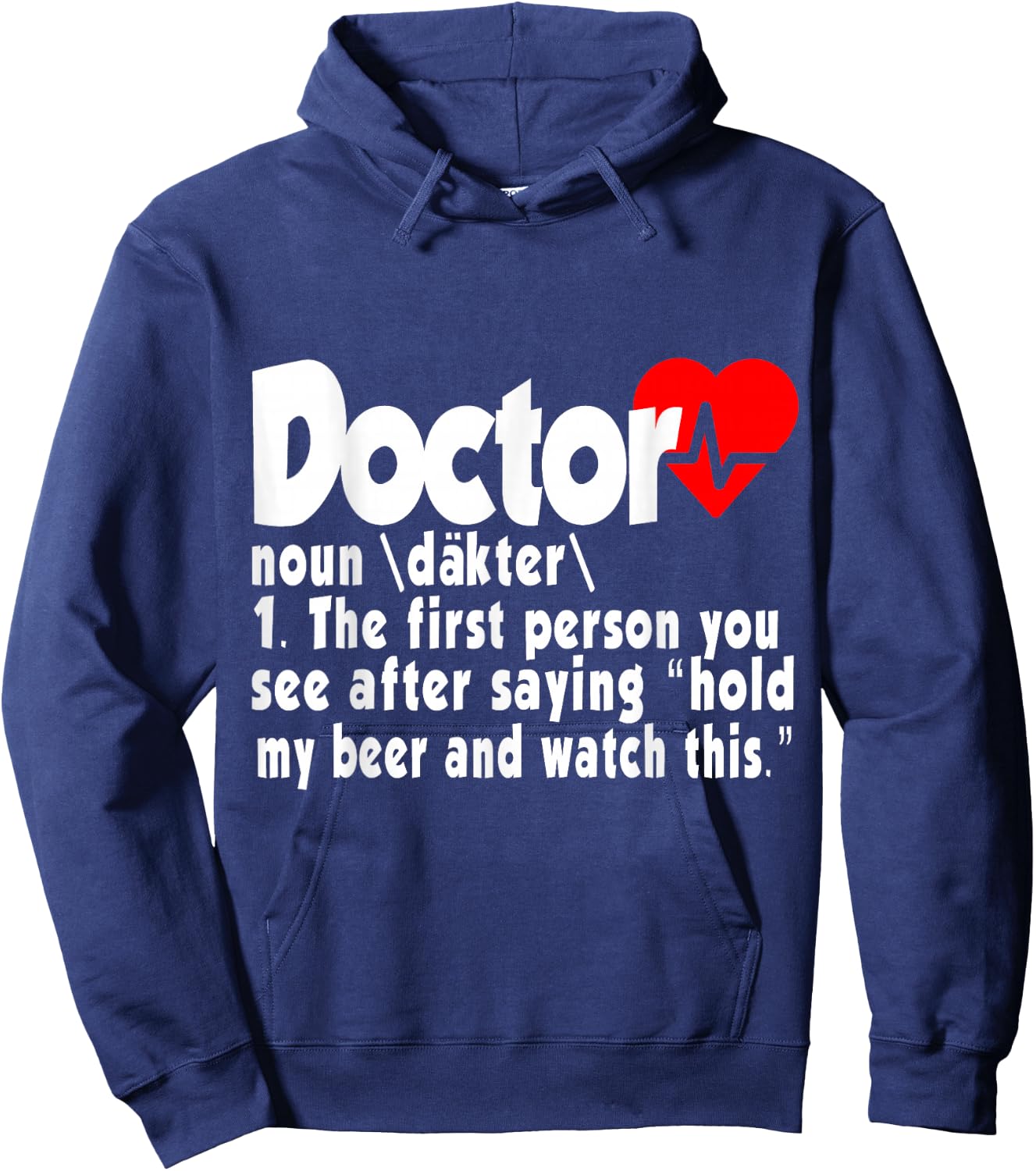 Funny Doctor Gift Medical Med Student Graduation Hoodie - Hoodie | Navy