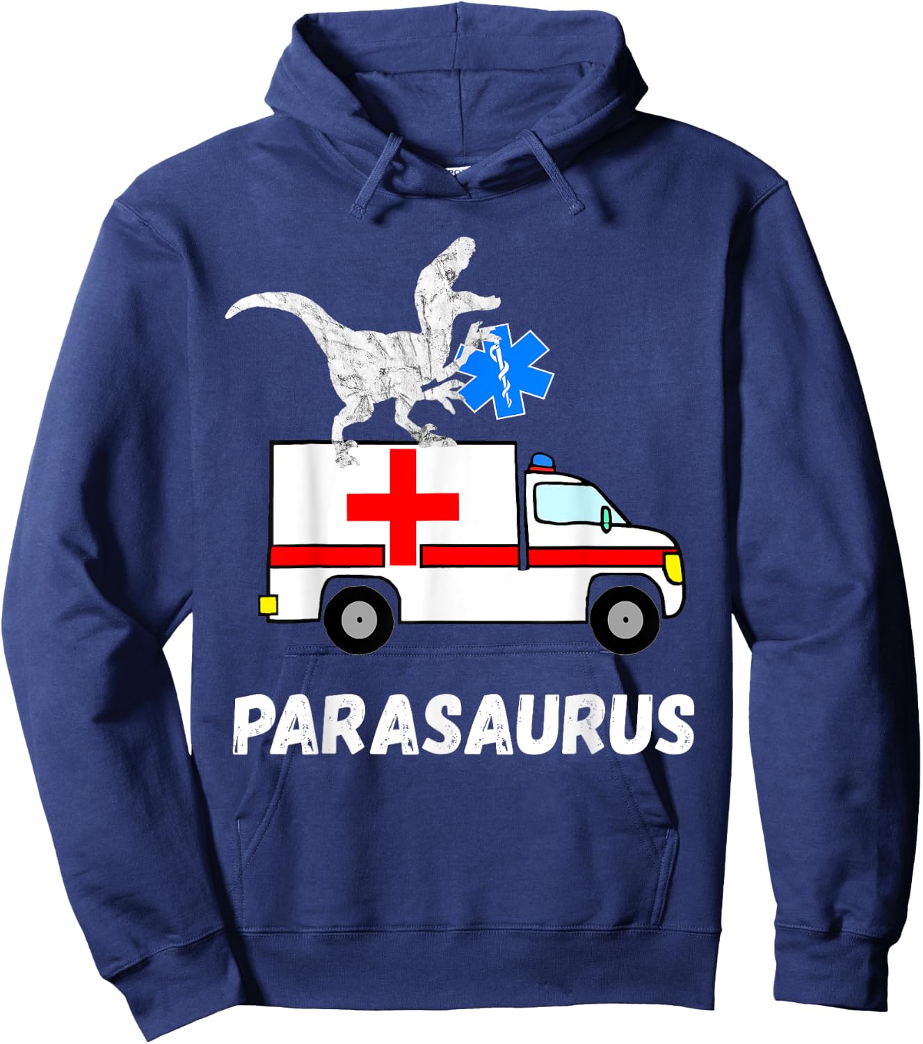 Paramedic Dinosaur Paramedic Dino Rescuer Emergency Doctor T-Rex Hoodie - Hoodie | Navy