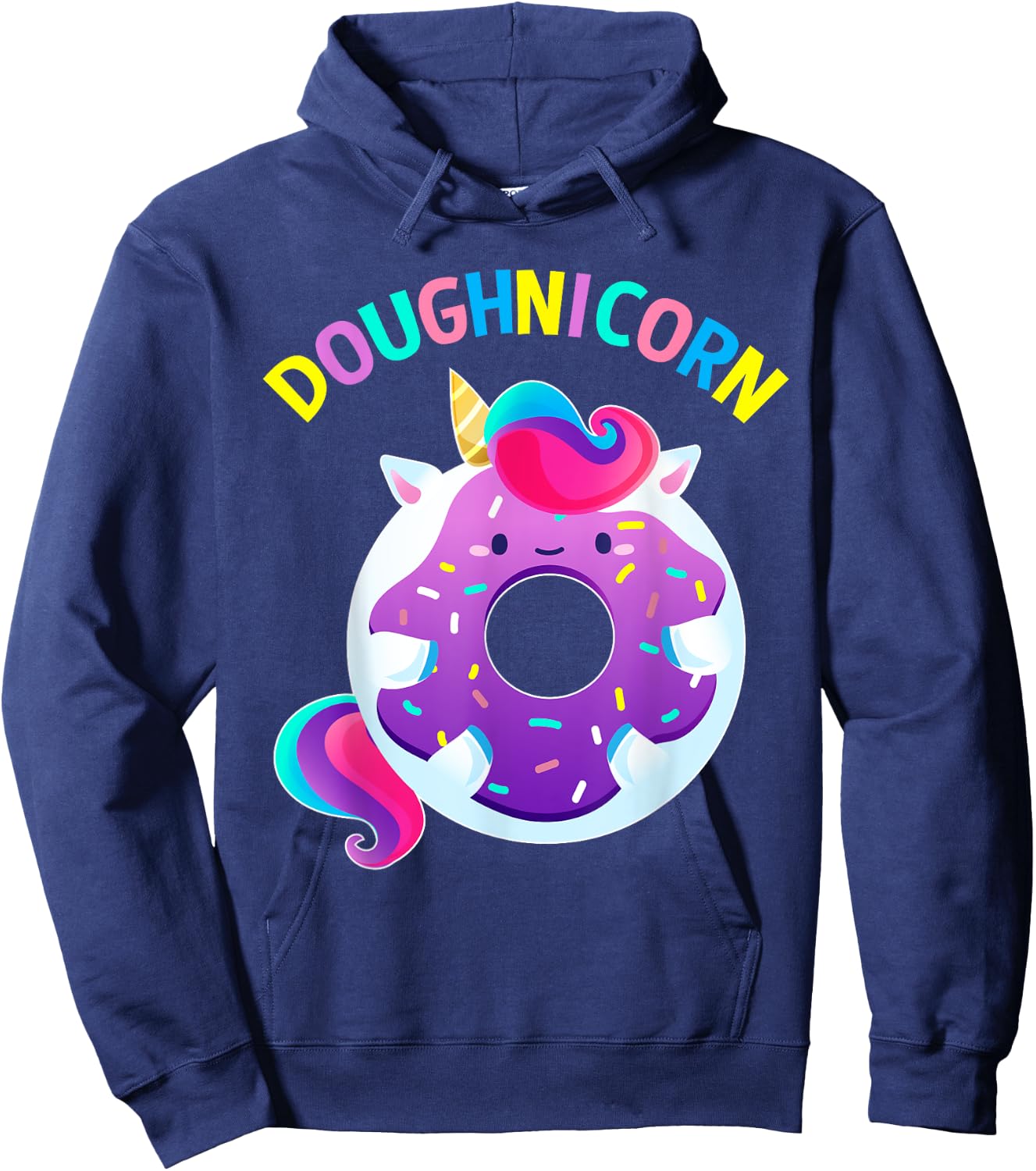 Cute Donut Unicorn Doughnicorn Gifts Squad Girls Hoodie - Hoodie | Navy