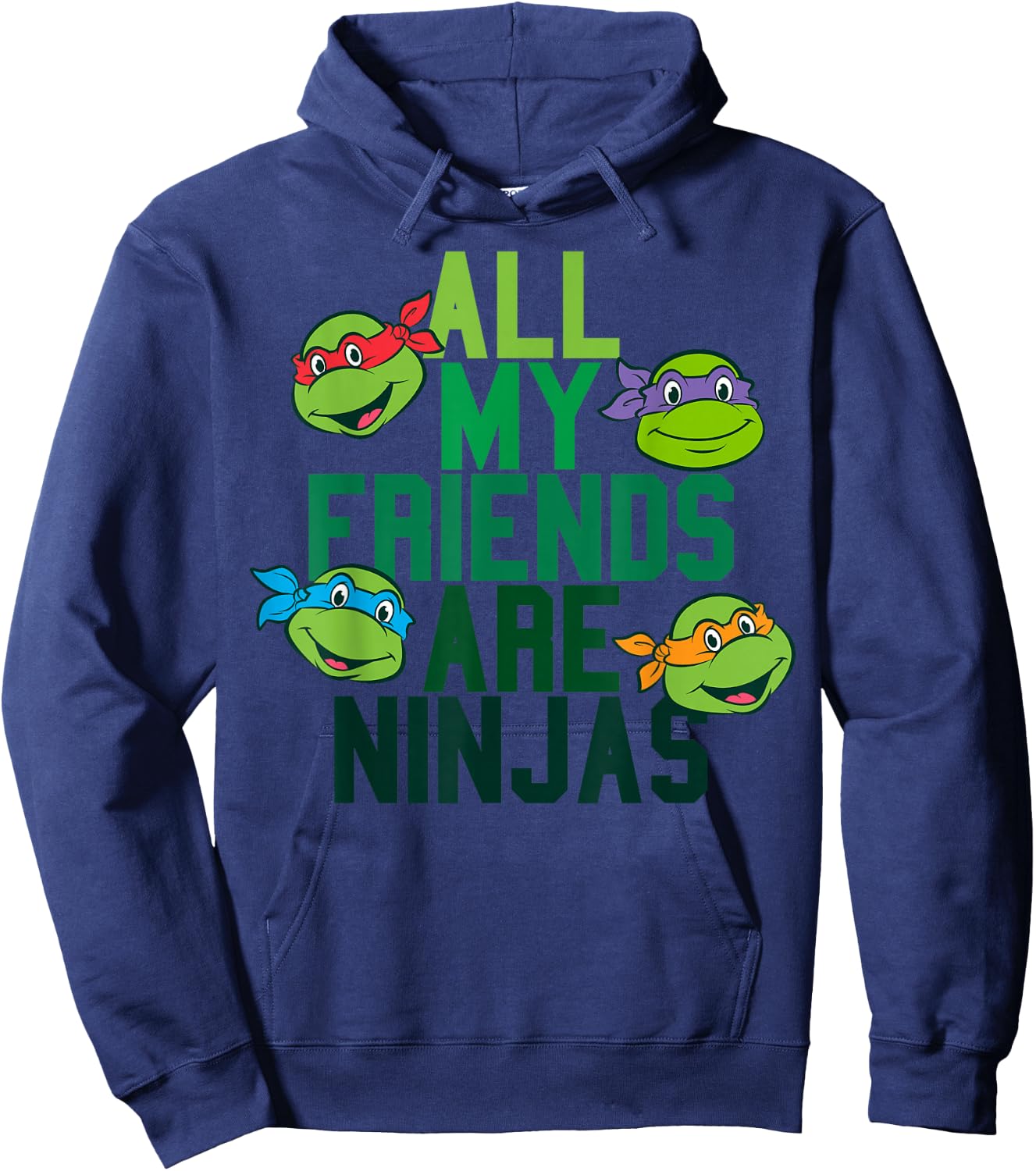 Teenage Mutant Ninja Turtles All My Friends Are Ninjas Hoodie - Hoodie | Navy