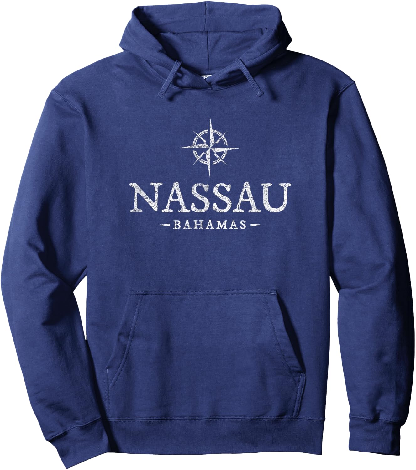 Vintage Nassau Bahamas Compass Retro Souvenir Hoodie - Hoodie | Navy