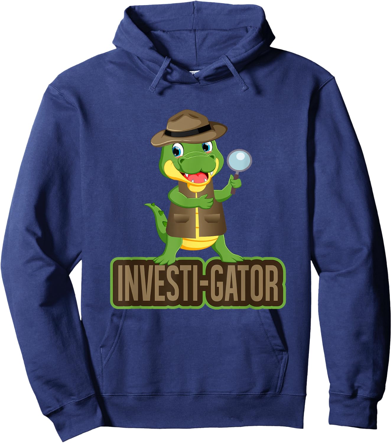 Funny Investi-Gator Pun Alligator Detective Hoodie - Hoodie | Navy