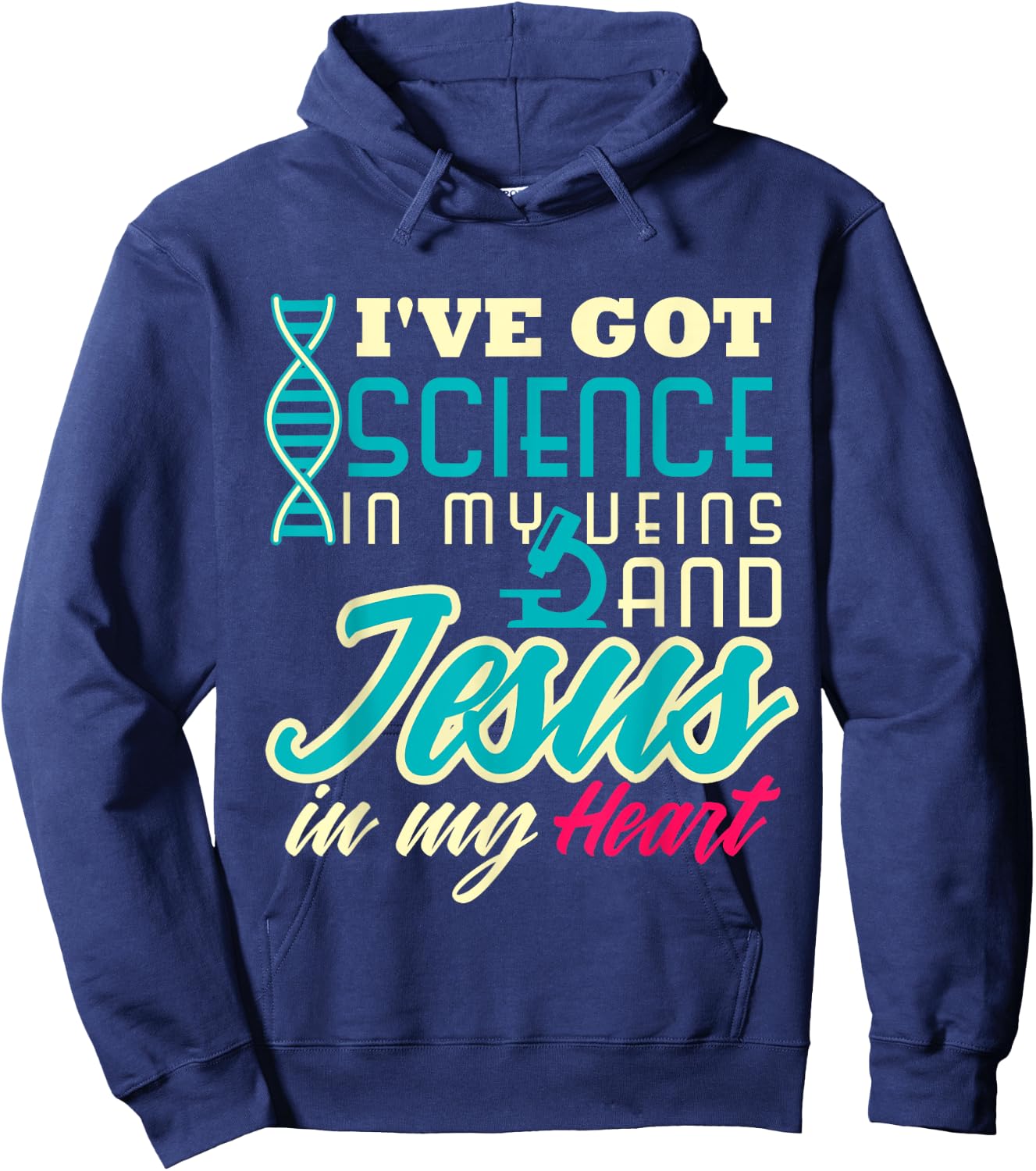 Science Teacher Christian Jesus Biology Chemistry Major Men Women Hoodie - Hoodie | Navy