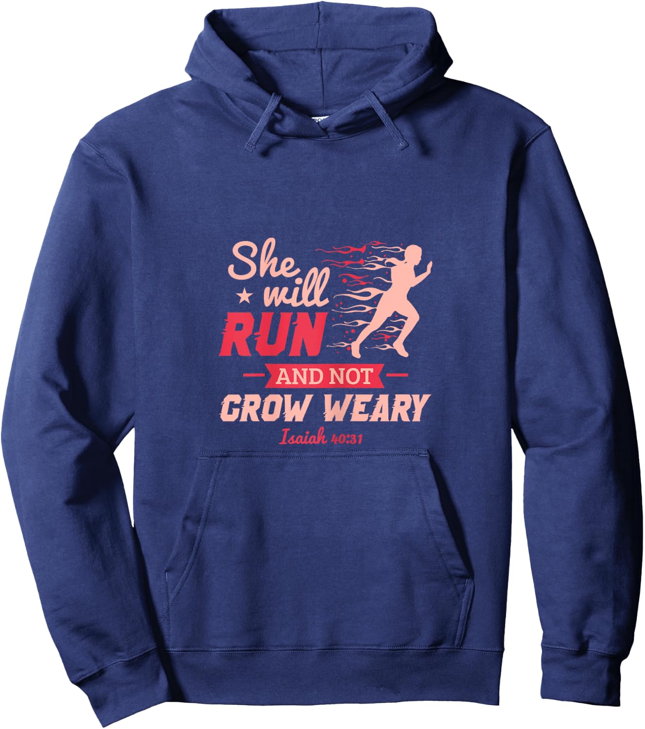 Funny She Will Run XC Cross Country Running Gift Men Women Hoodie - Hoodie | Navy