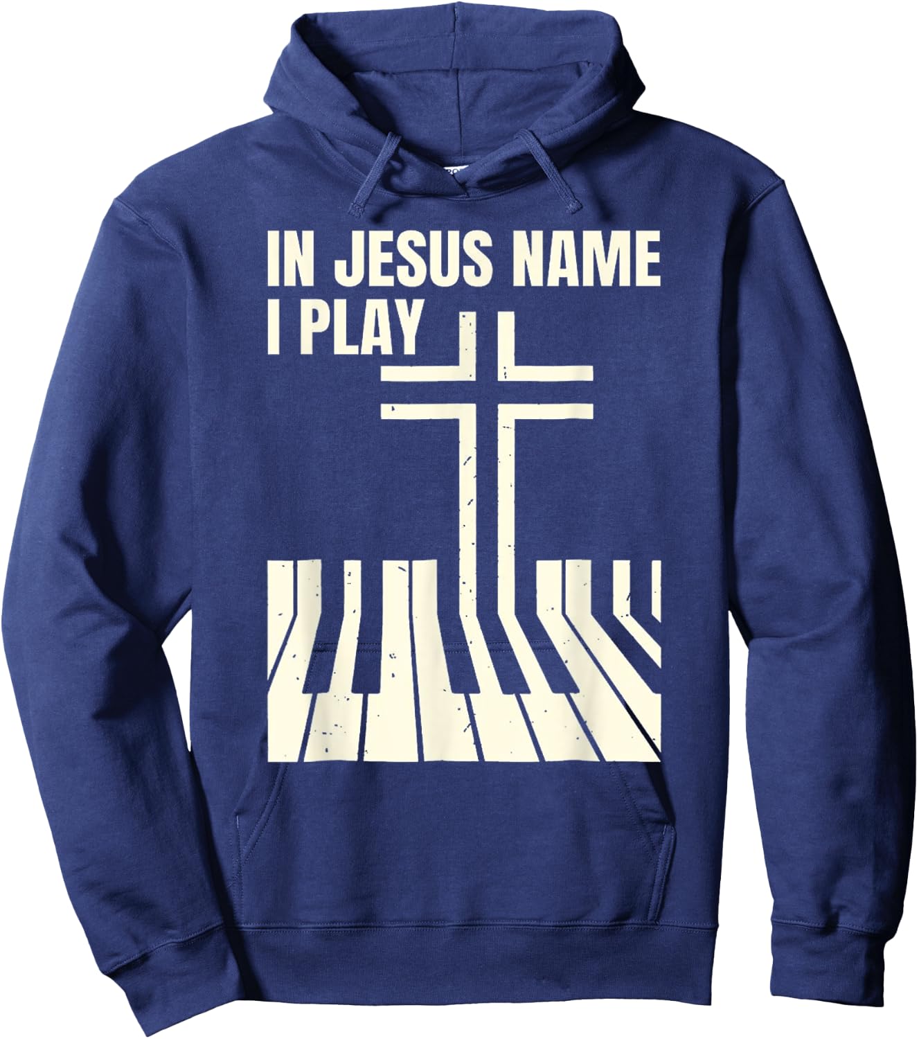 In Jesus Name i play Piano Awesome, Peace free Love Hoodie - Hoodie | Navy