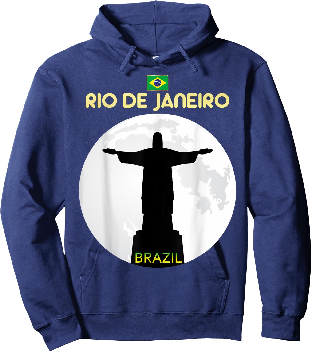 Rio de Janeiro Christ the Redeemer Cristo Redentor Brazil Hoodie - Hoodie | Navy