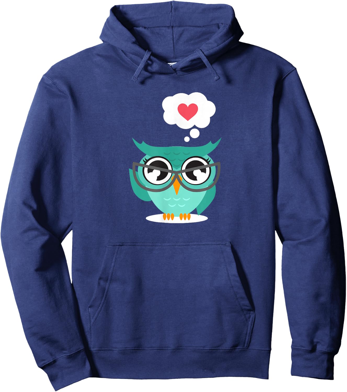 Owl Heart - Owl Gift Owl Lover Owl Teacher Owl Themed Gift Hoodie - Hoodie | Navy