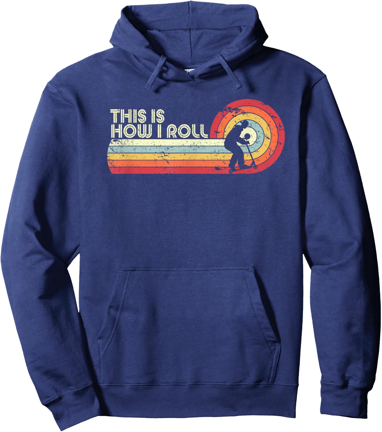 This Is How I Roll Shirt. Retro Style Scooter Hoodie - Hoodie | Navy