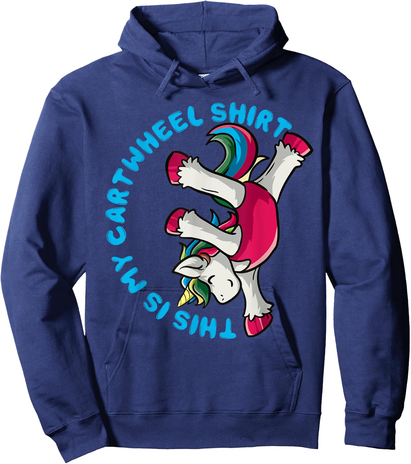 Gymnastics Girl This Is My Cartwheel Shirt Unicorn Gymnast Hoodie - Hoodie | Navy