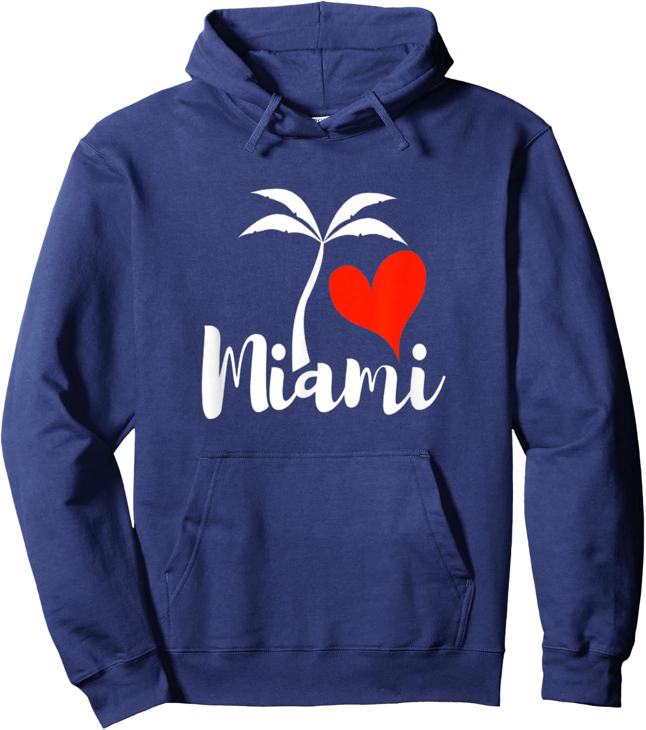 I Love Heart Miami City Florida Palm Beach Souvenir Pride Hoodie - Hoodie | Navy