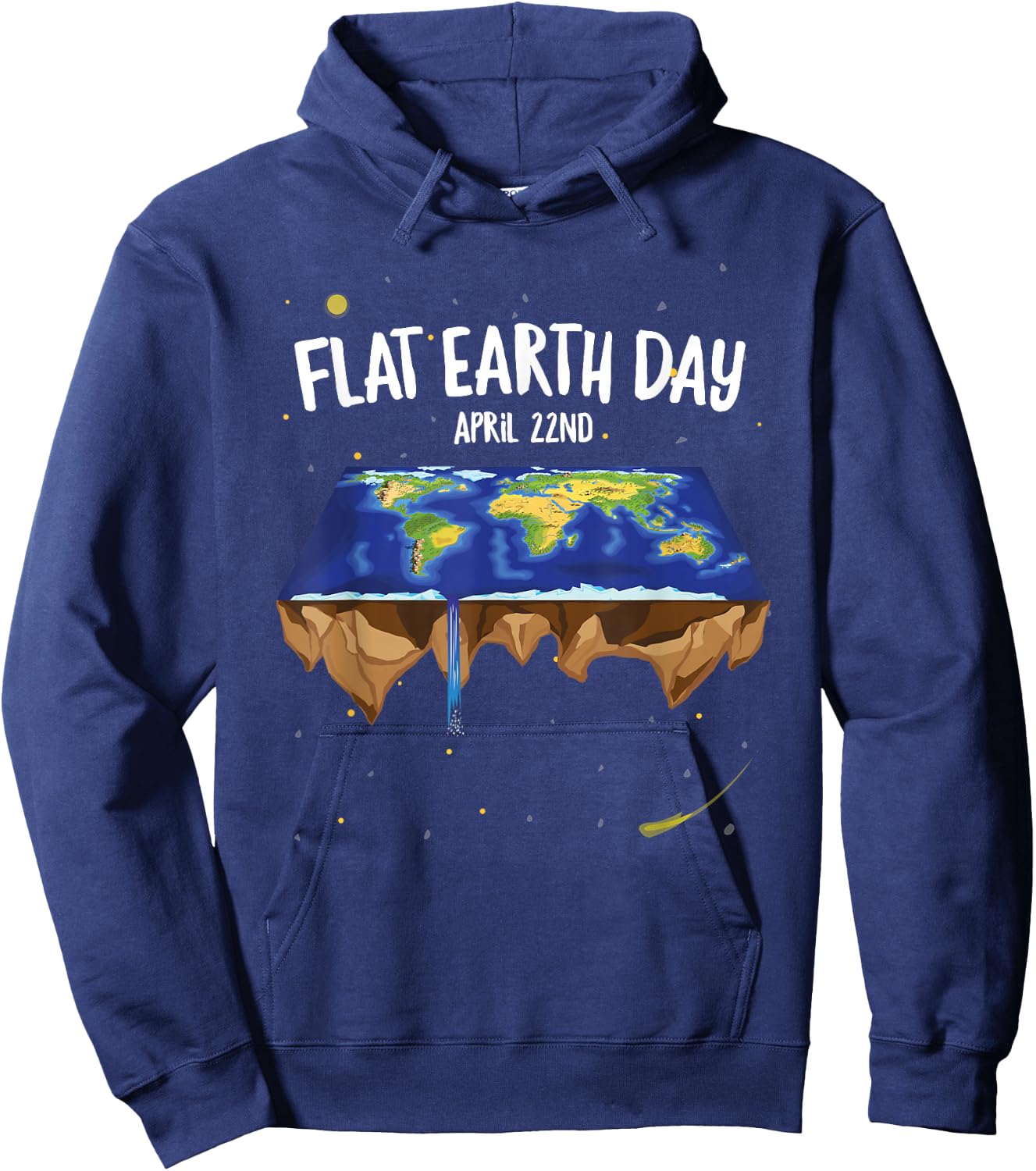 Flat Earthers April 22nd Earth Day Hoodie - Hoodie | Navy