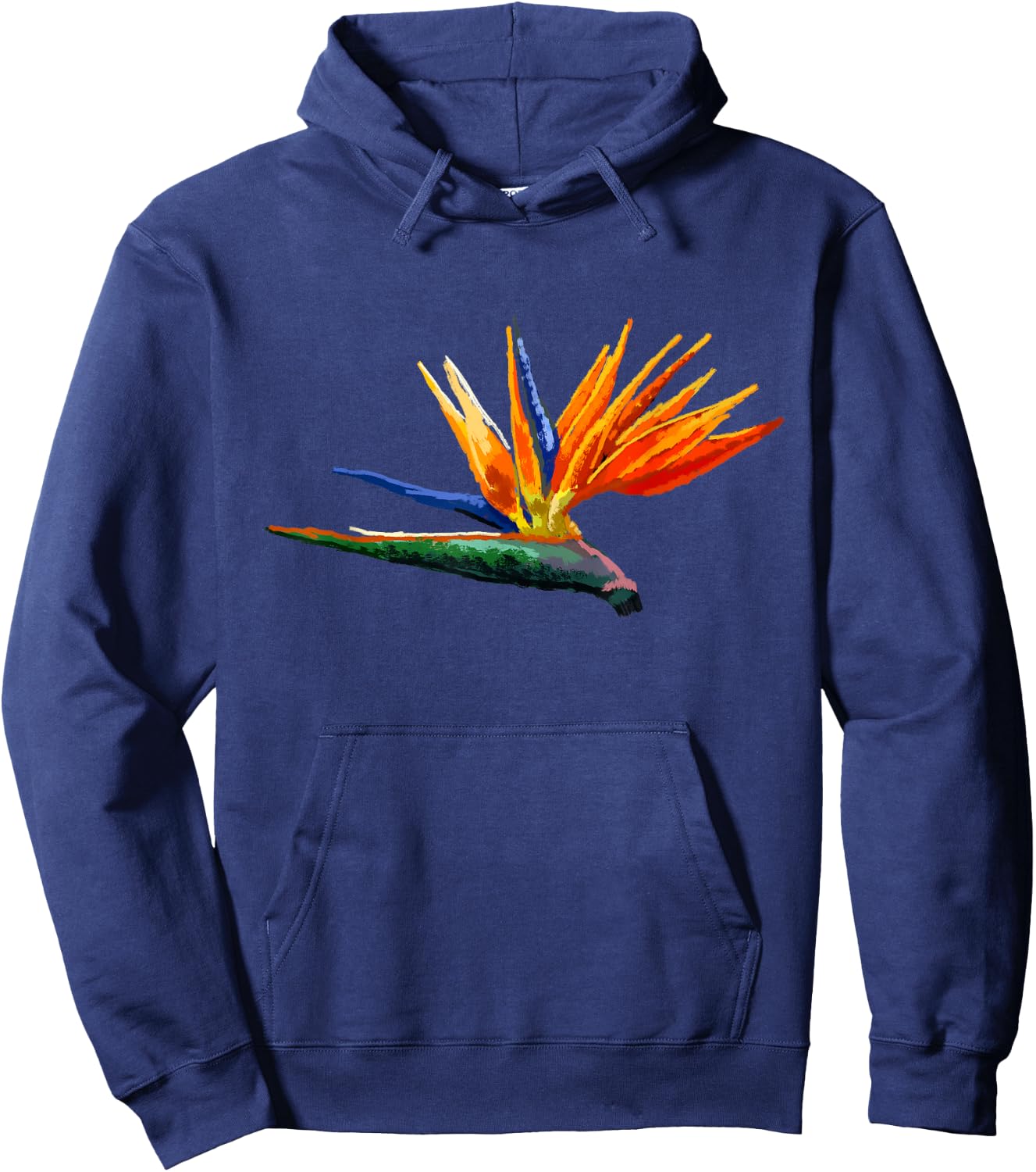 Bird of Paradise Flower T Shirt Hoodie - Hoodie | Navy