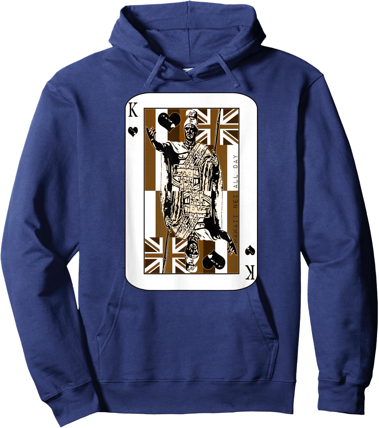 King of Hawai'i Kamehameha by Hawaii Nei All Day Hoodie - Hoodie | Navy