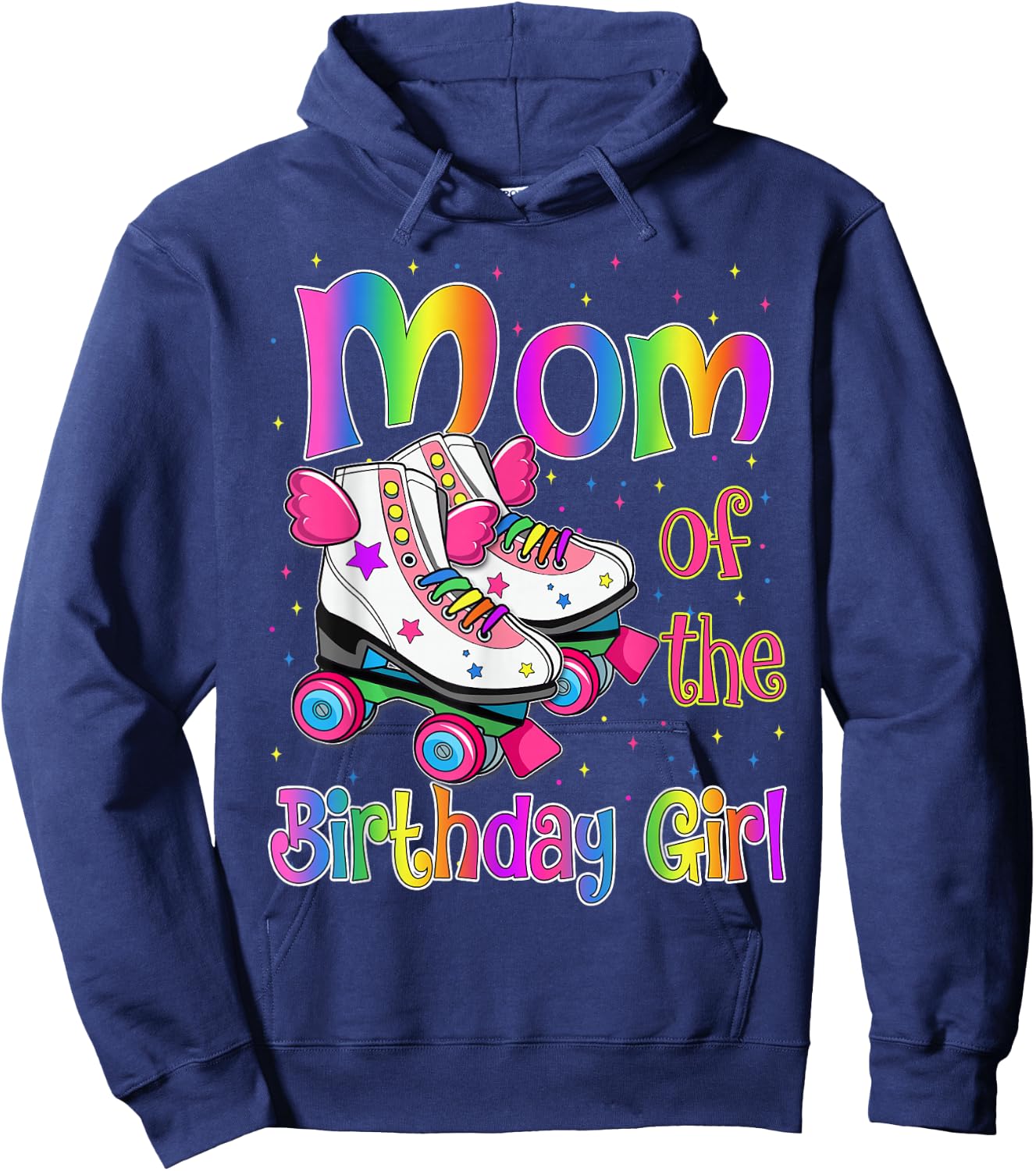Mom Birthday Rolling Skate Birthday family Party Hoodie - Hoodie | Navy