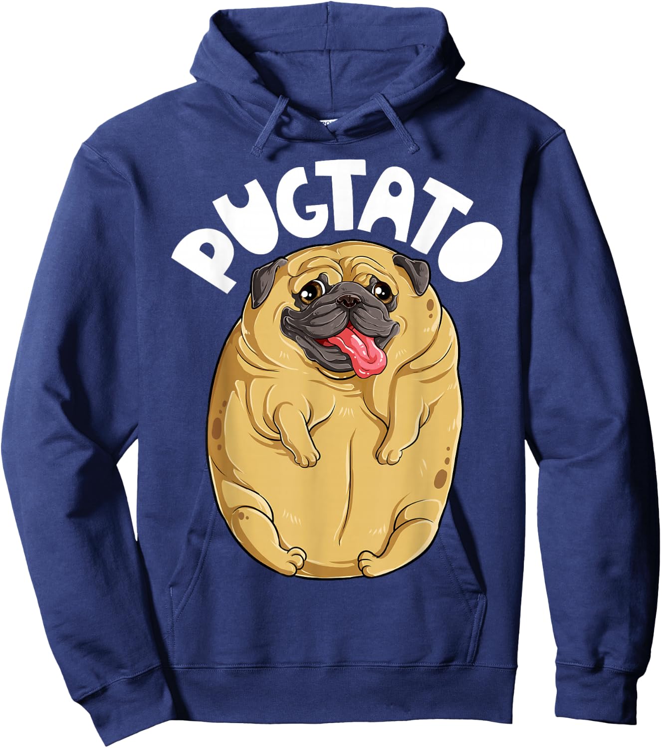 Pugtato Pug Potato Shirt Dog Lovers Costume Funny Meme Gifts Men Women Kids Hoodie - Hoodie | Navy
