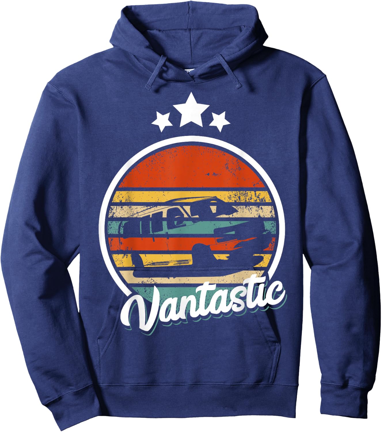 Retro Camper Van Life Vantastic - Vintage Vanlife Hoodie - Hoodie | Navy