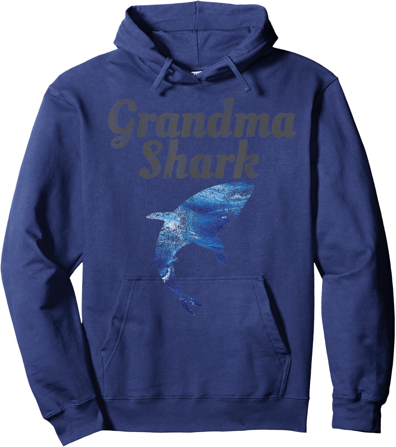 Vintage Grandma Shark Shirt - Matching Family Shark Gift Hoodie - Hoodie | Navy