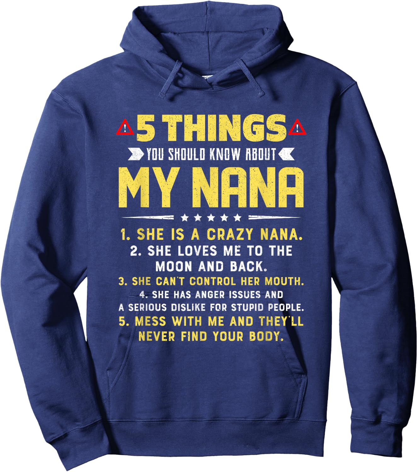 5 Things You Should Know About My Nana Grandkids Hoodie - Hoodie | Navy