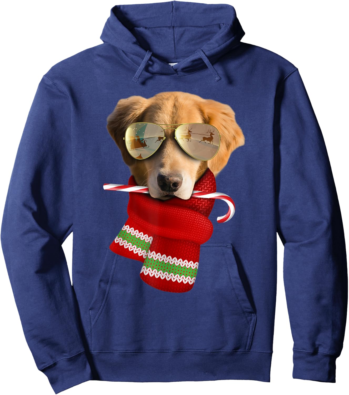 Golden Retriever shirt Christmas Gift Dog Lovers Sunglasses Women Kids Hoodie - Hoodie | Navy