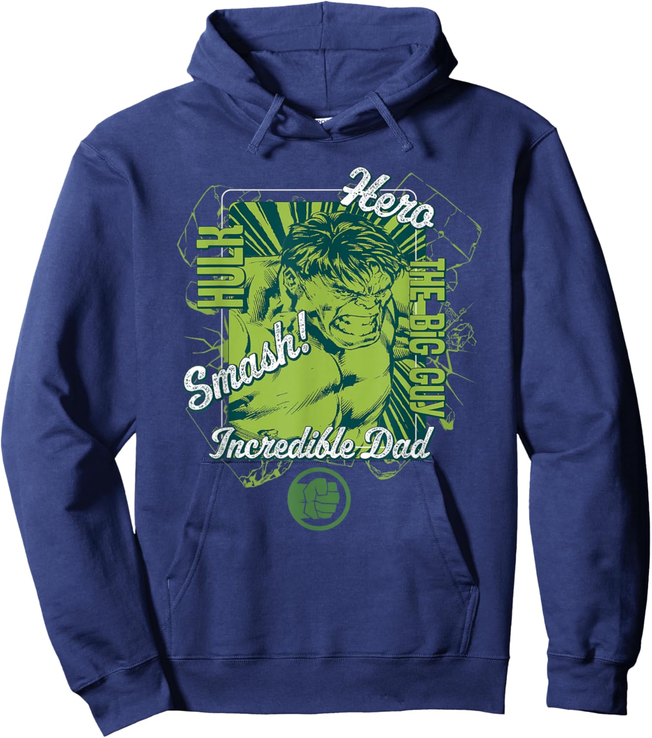 Marvel Hulk Incredible Dad Super Hero Hoodie - Hoodie | Navy