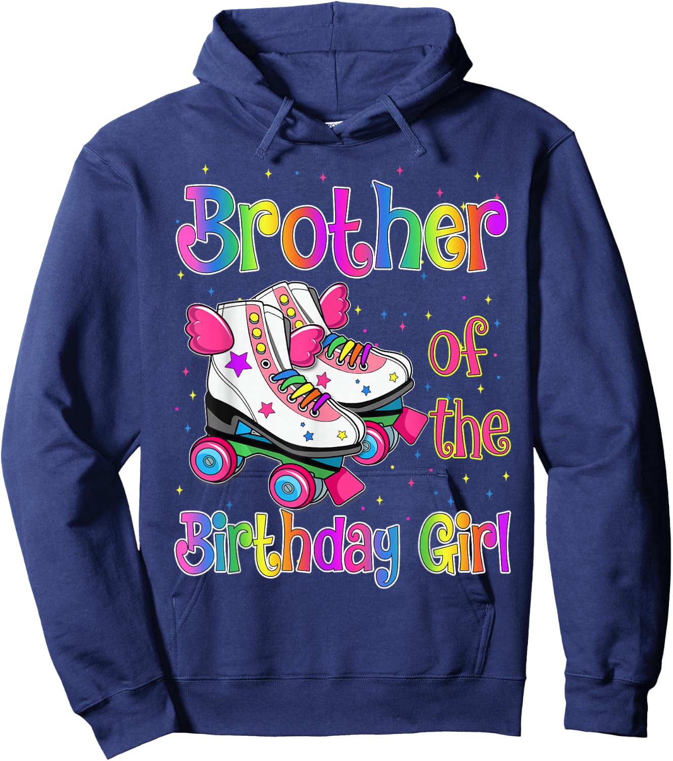 Brother Birthday Rolling Skate Birthday family Party Hoodie - Hoodie | Navy