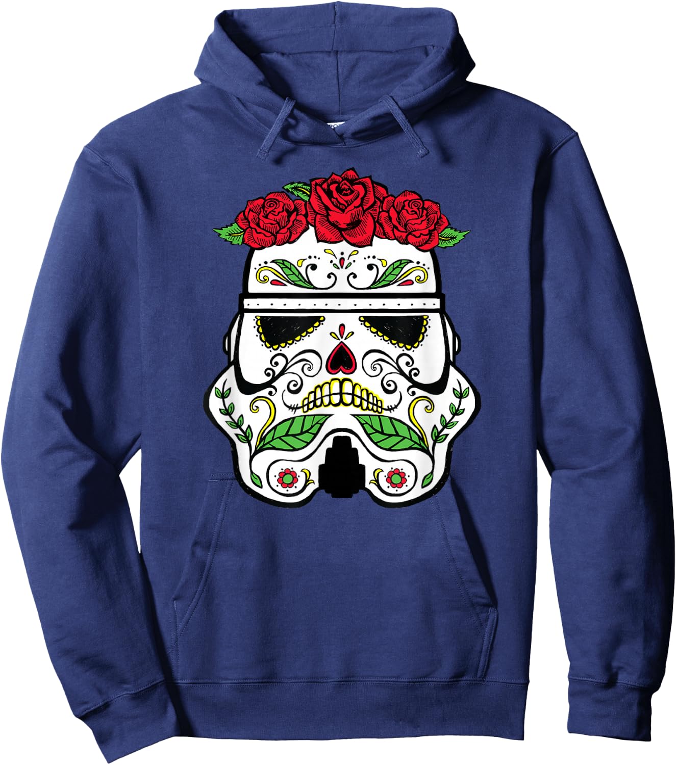 Star Wars Stormtrooper Roses Sugar Skull Hoodie - Hoodie | Navy