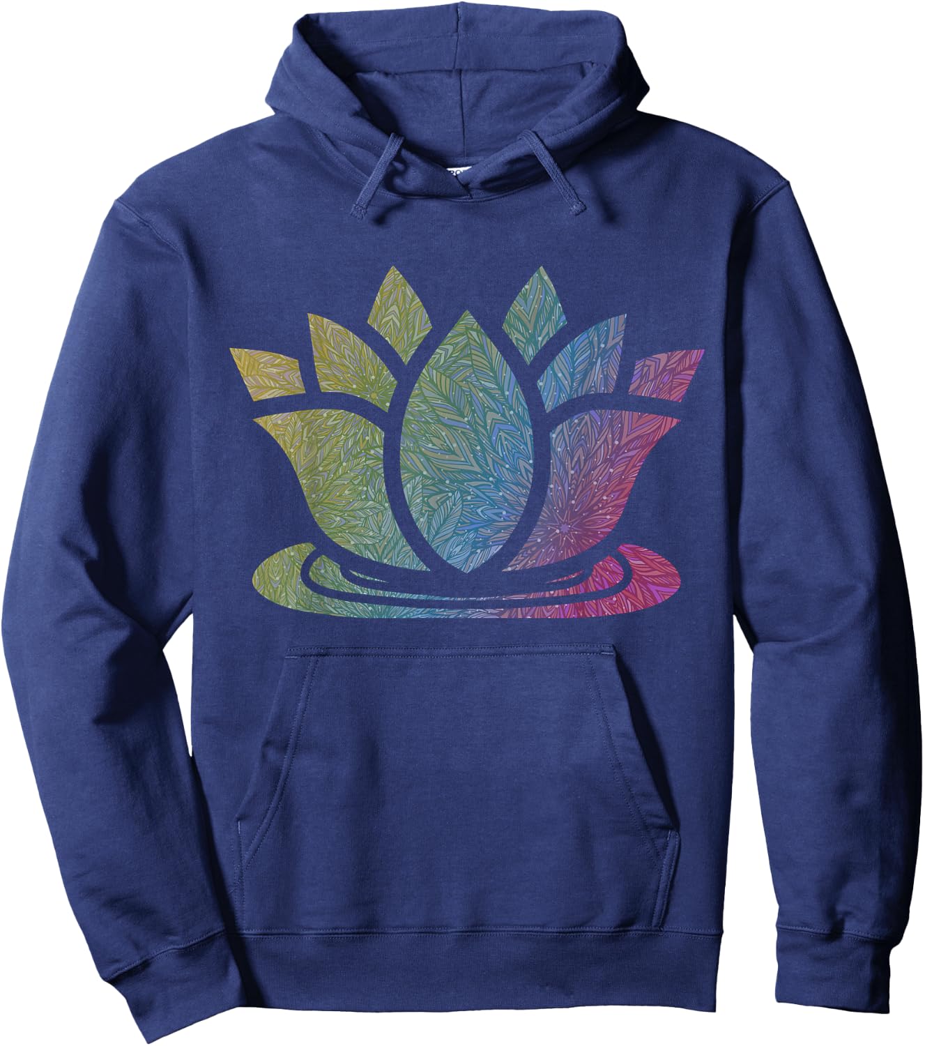 Lotus Flower Yoga Meditation Namaste Cute Gift Hoodie - Hoodie | Navy