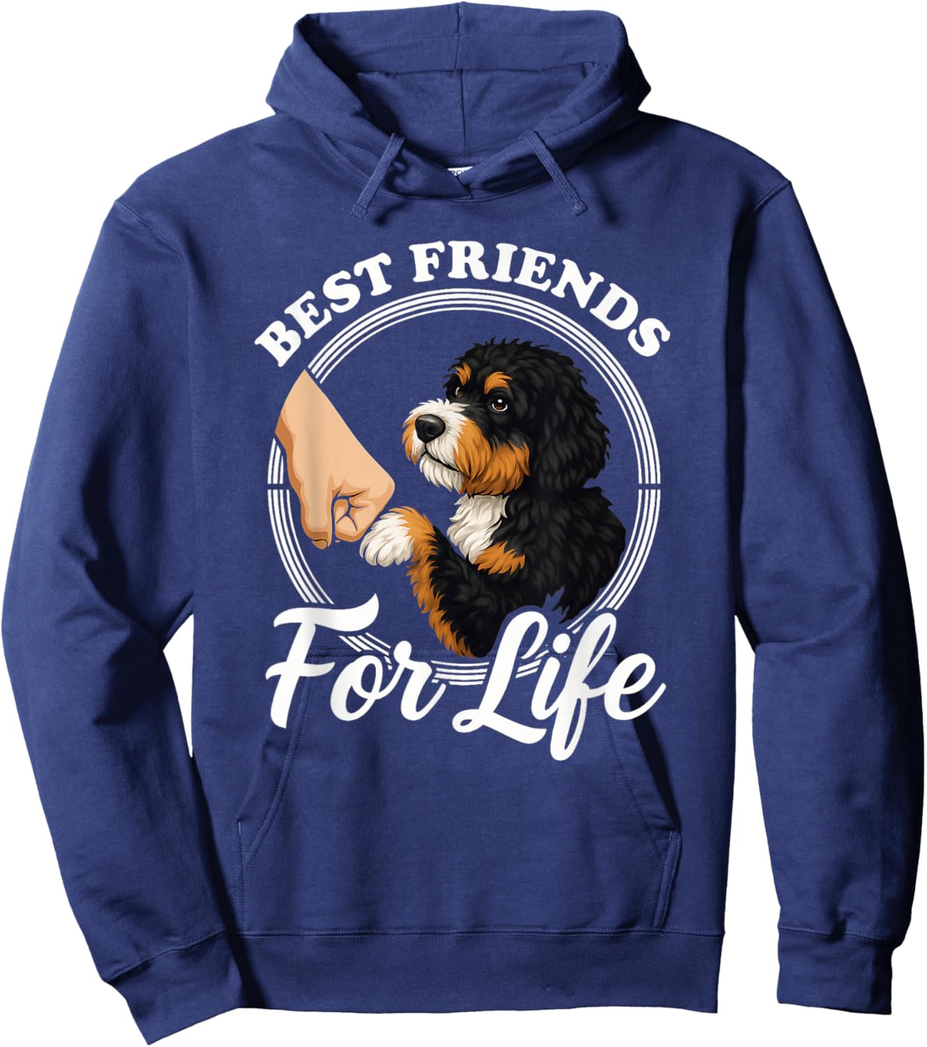 Bernedoodle Dog Lover Design Beautiful Bernedoodle Hoodie - Hoodie | Navy