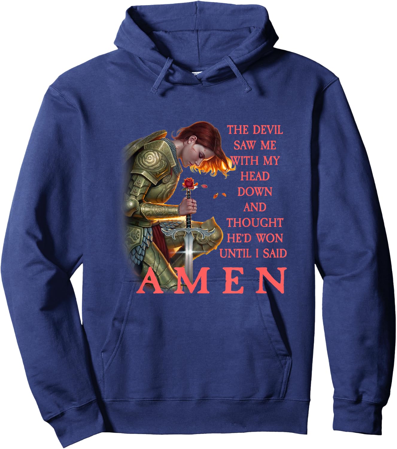 The Devil Saw Me With My Head Down Thought He Won Hoodie - Hoodie | Navy
