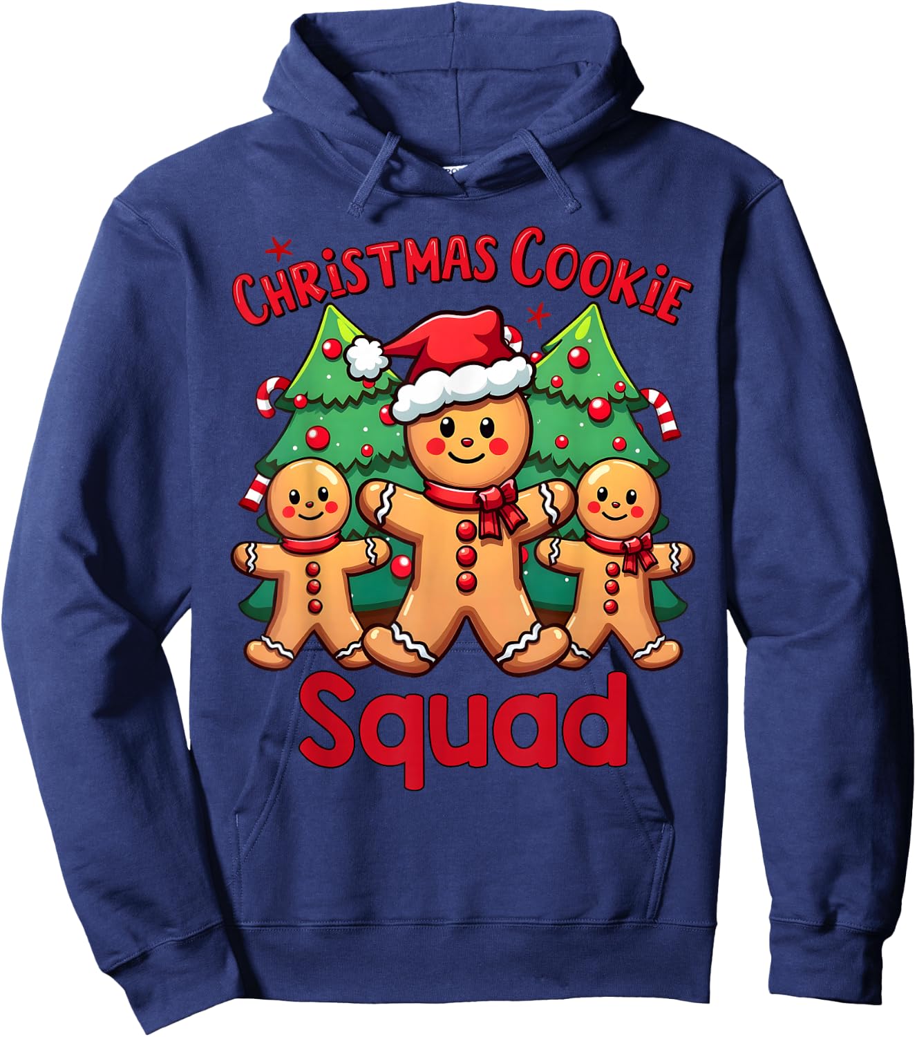 Christmas Cookie Squad Festive Gingerbread Holiday Matching Hoodie - Hoodie | Navy