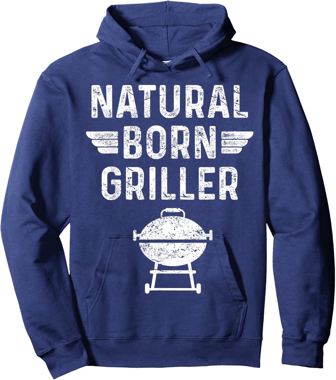 Natural Born Griller Barbecue Funny BBQ Hoodie - Hoodie | Navy